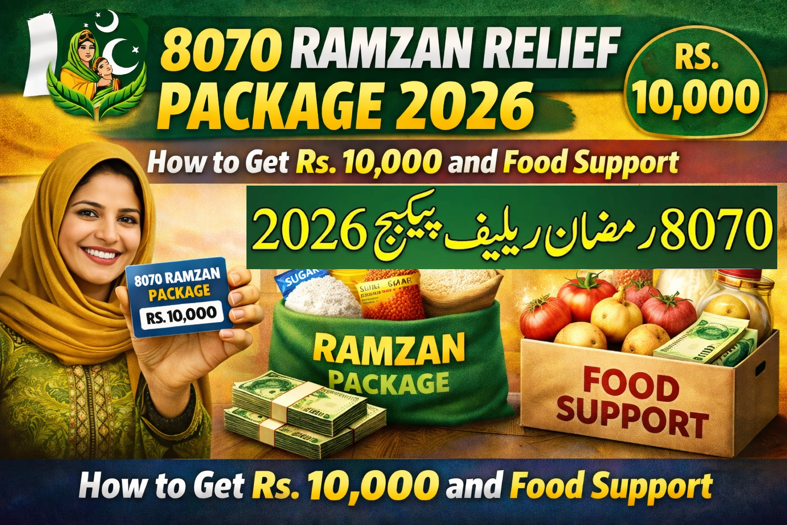 8070 Ramzan Relief Package 2026 – How to Get Rs. 10,000 and Food Support