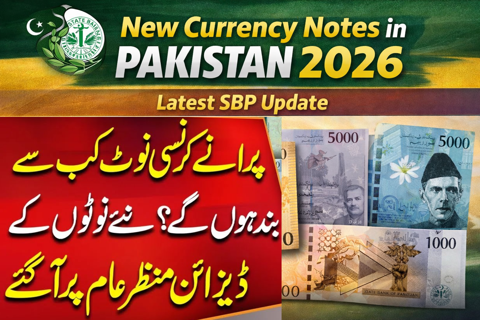 new currency notes of pakistan